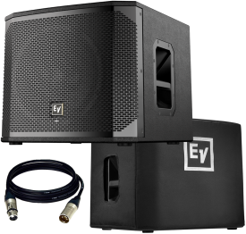 Electro-Voice ELX200-12SP 12″ 1200W Powered Subwoofer with Cover and Cable Package