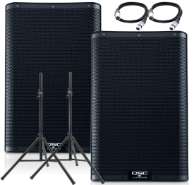 QSC K12.2 2000-watt 12-inch Powered Speaker Value Pack