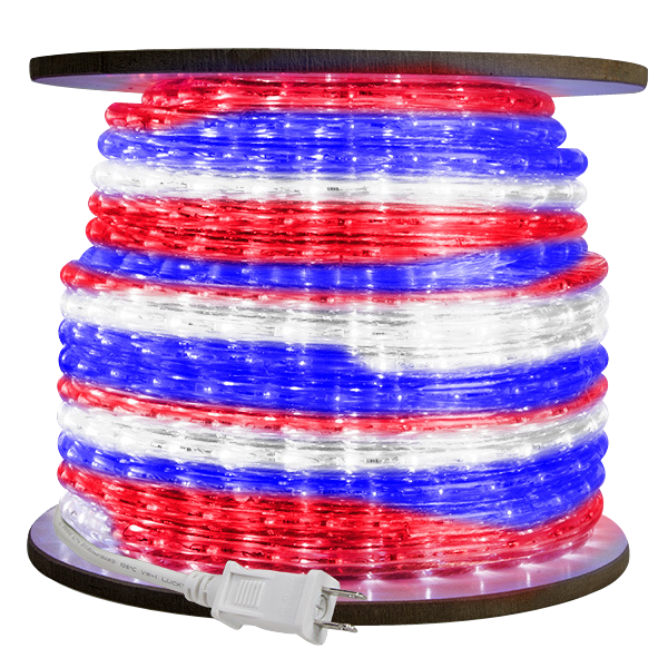 3/8 inch LED Red, White, Blue Rope Light